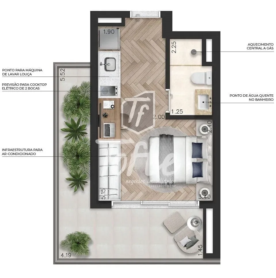 Apartamento, 1 quarto, 59 m² - Foto 16