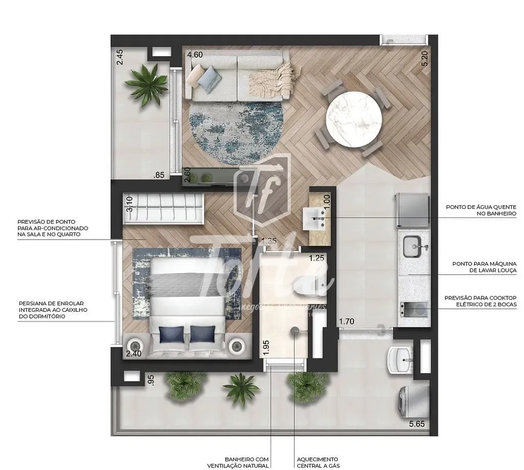 Apartamento, 1 quarto, 59 m² - Foto 17