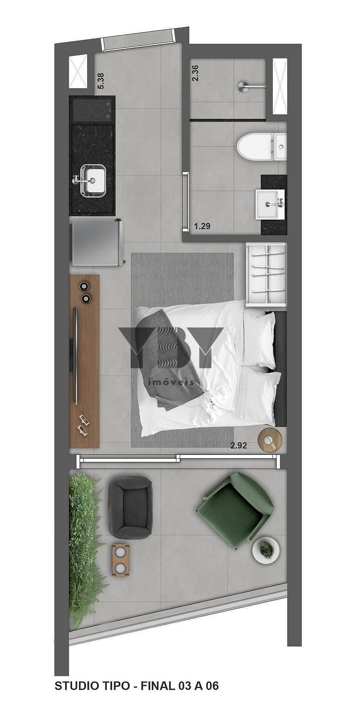 Apartamento, 1 quarto, 24 m² - Foto 16