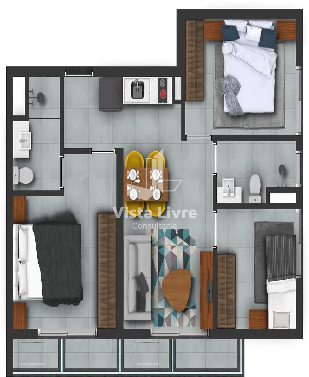 Apartamento, 1 quarto, 53 m² - Foto 15