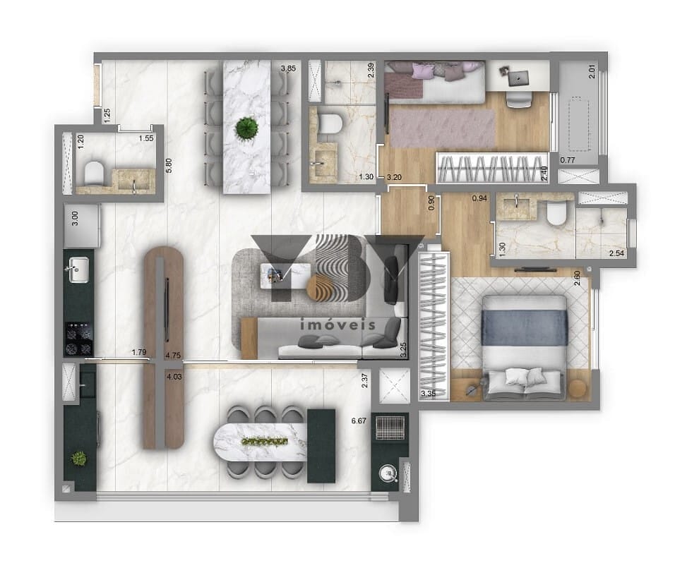 Apartamento, 3 quartos, 125 m² - Foto 19