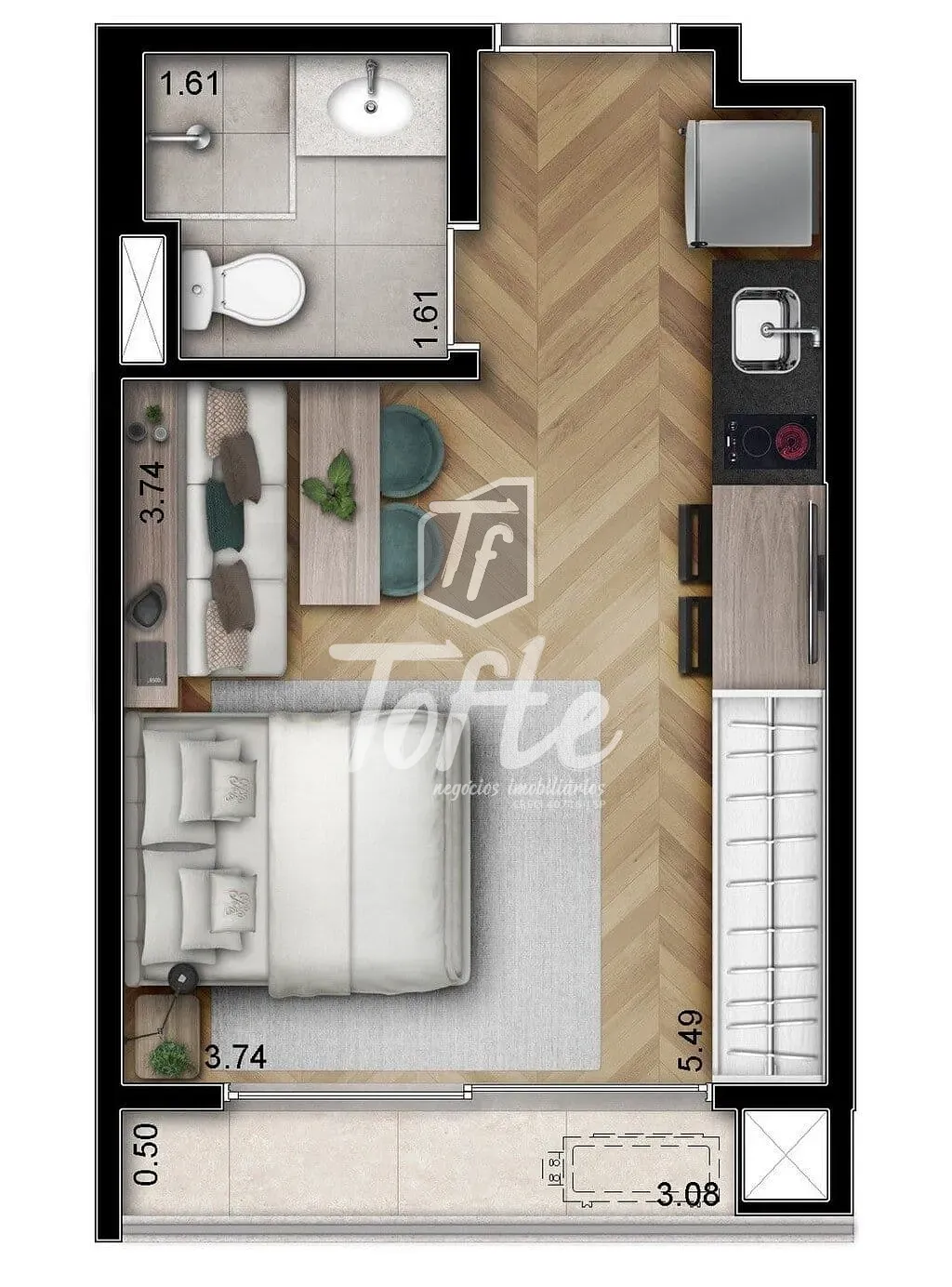 Apartamento, 1 quarto, 24 m² - Foto 18