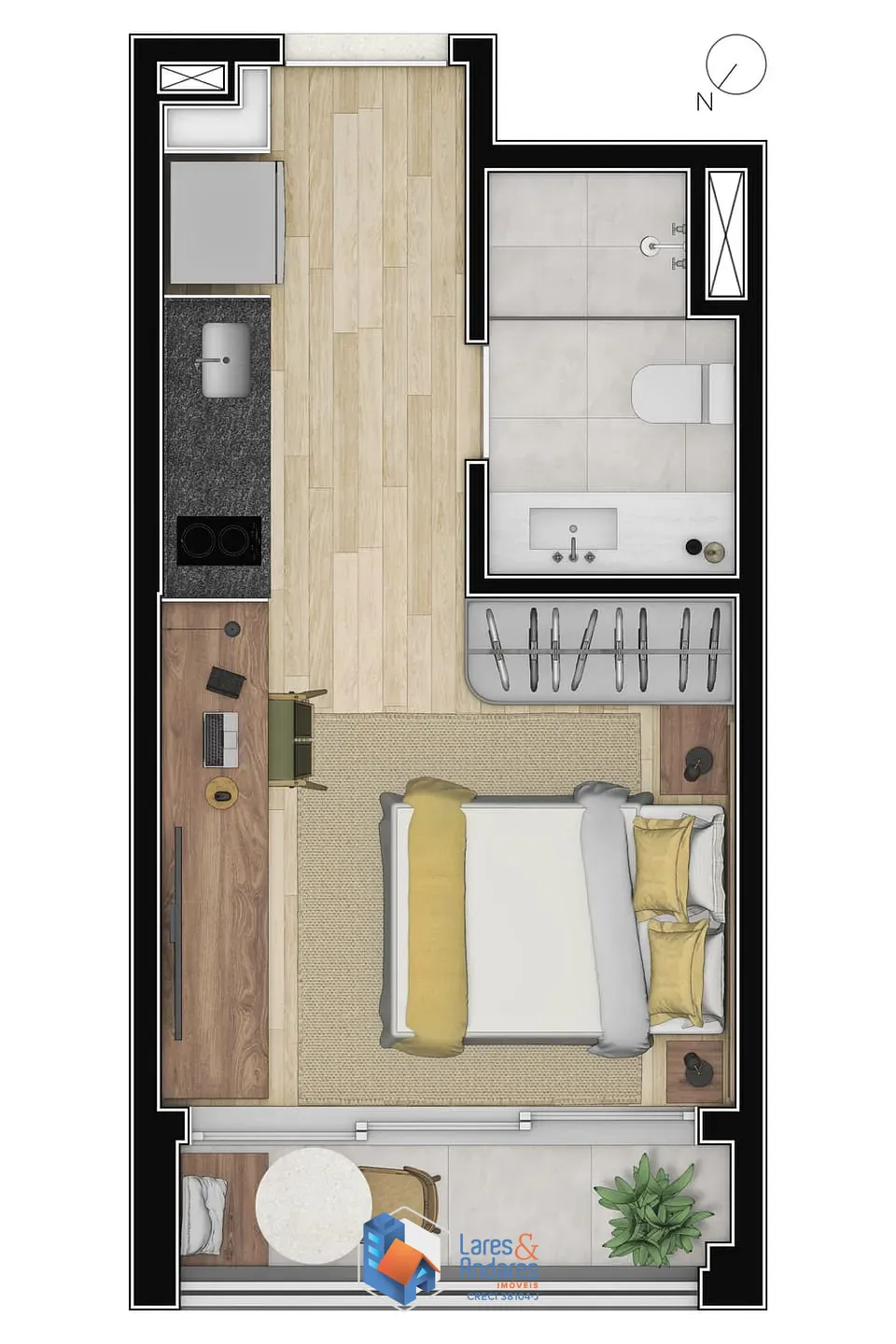 Apartamento, 1 quarto, 31 m² - Foto 8