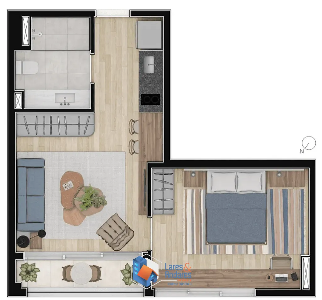 Apartamento, 1 quarto, 31 m² - Foto 5