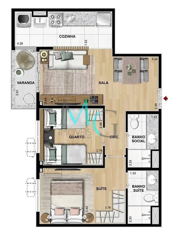 Apartamento, 3 quartos, 68 m² - Foto 32