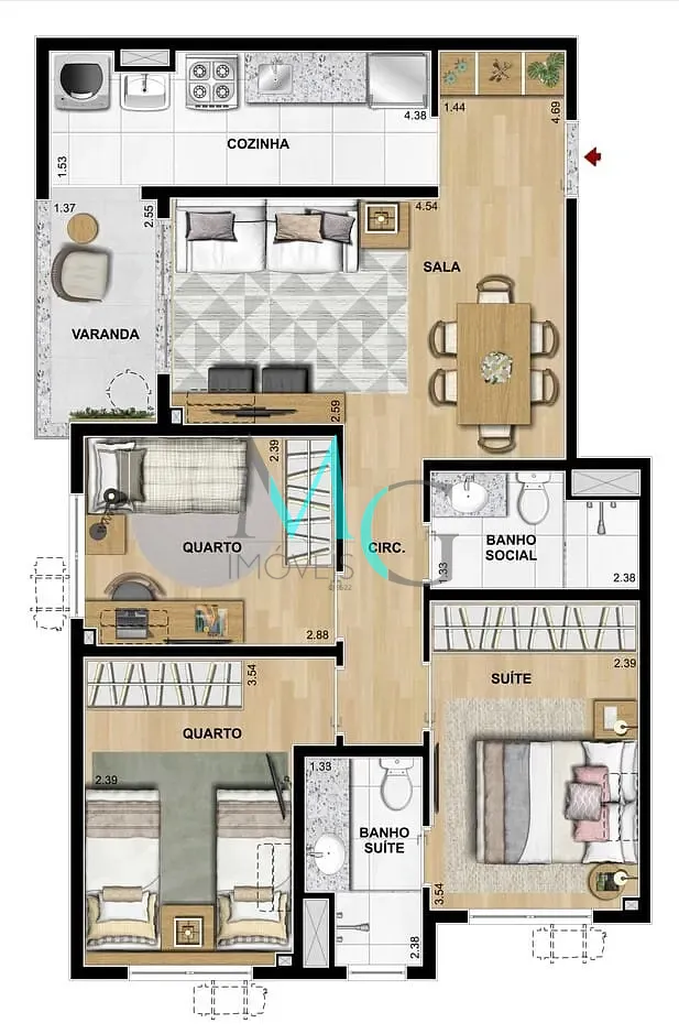 Apartamento, 3 quartos, 68 m² - Foto 33
