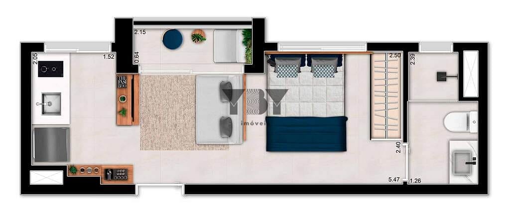 Apartamento, 1 quarto, 29 m² - Foto 19