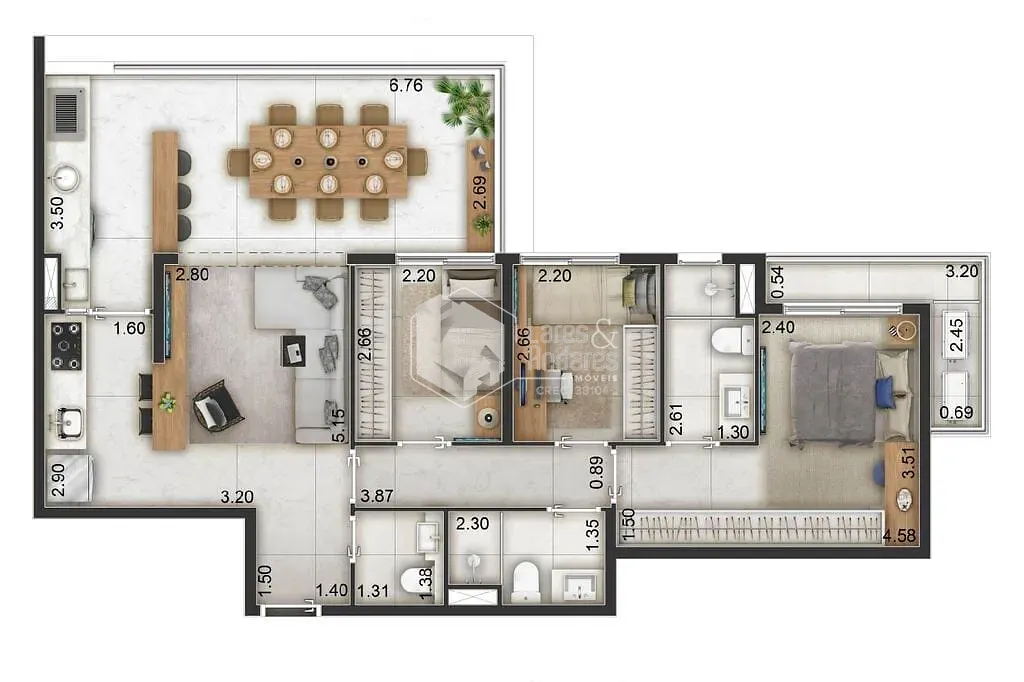 Apartamento, 3 quartos, 86 m² - Foto 30