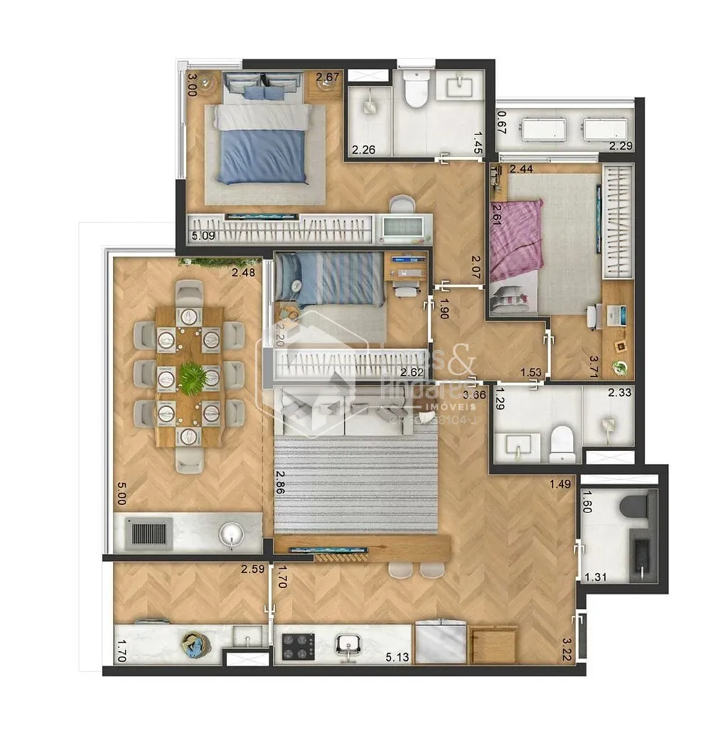 Apartamento, 3 quartos, 86 m² - Foto 32