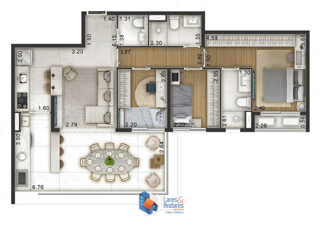 Apartamento, 3 quartos, 82 m² - Foto 28