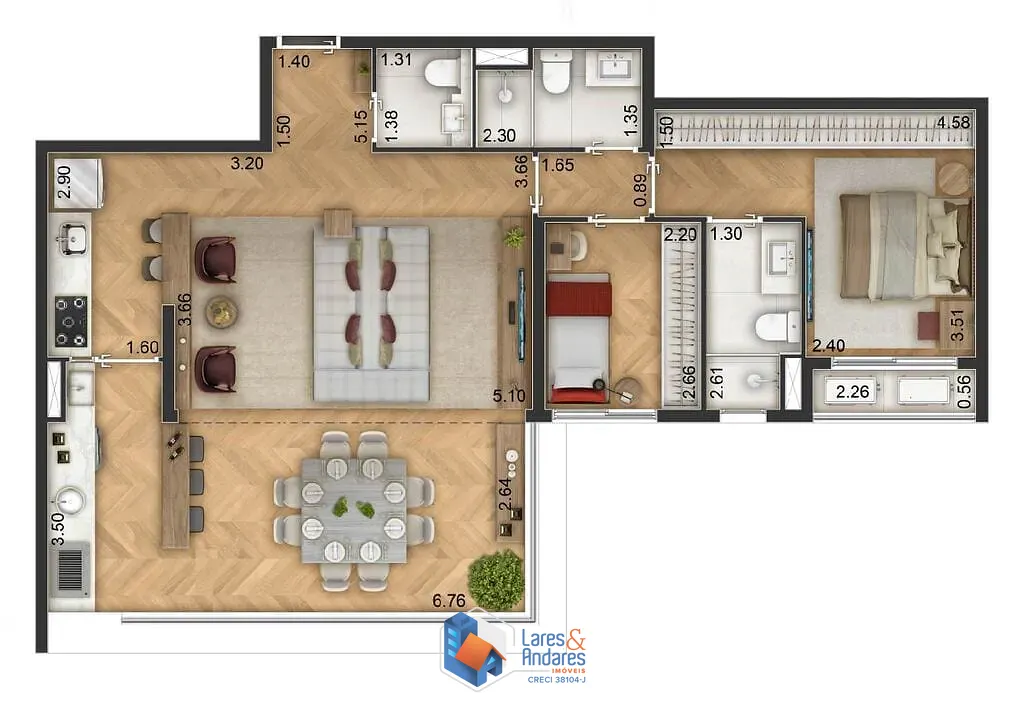 Apartamento, 3 quartos, 82 m² - Foto 29