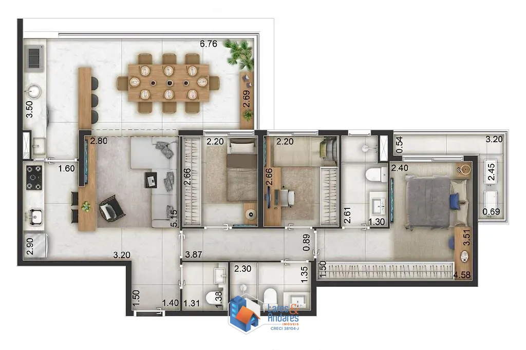 Apartamento, 3 quartos, 82 m² - Foto 30
