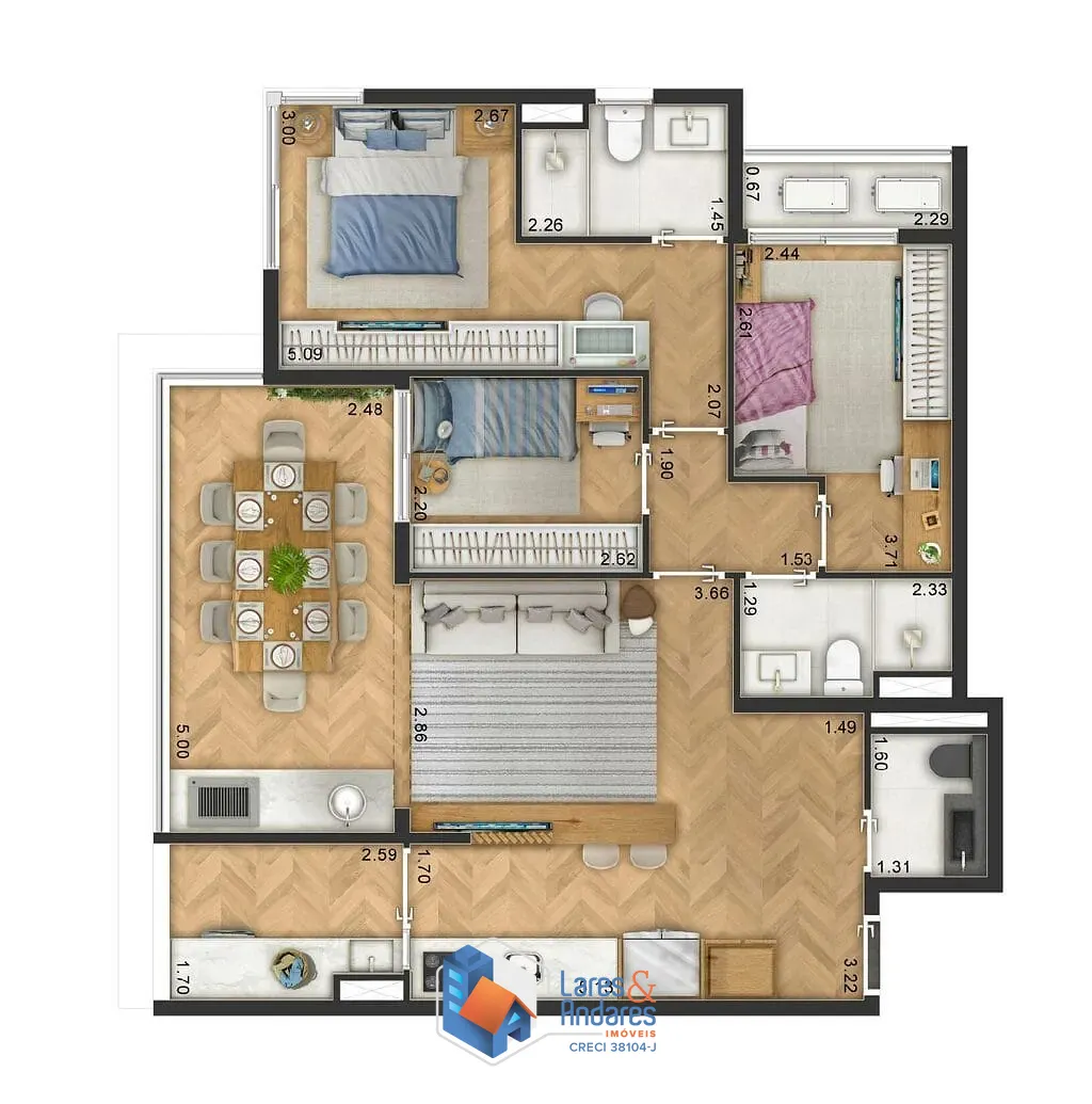 Apartamento, 3 quartos, 82 m² - Foto 32