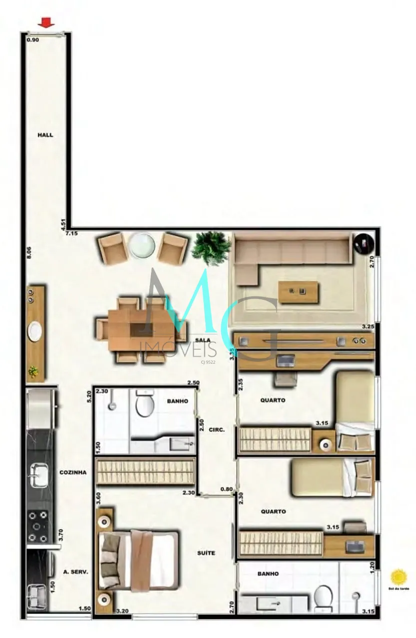 Cobertura, 3 quartos, 158 m² - Foto 32