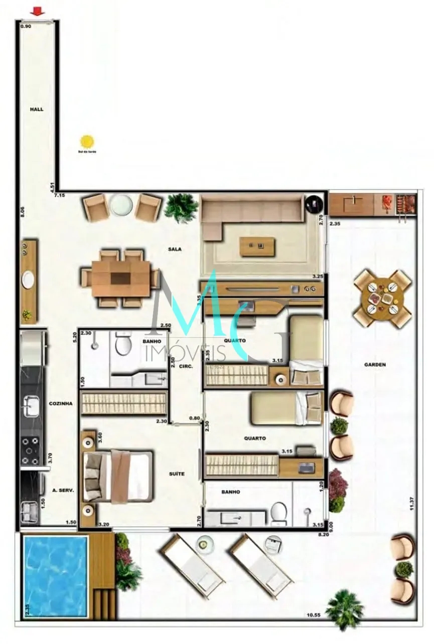 Cobertura, 3 quartos, 158 m² - Foto 41
