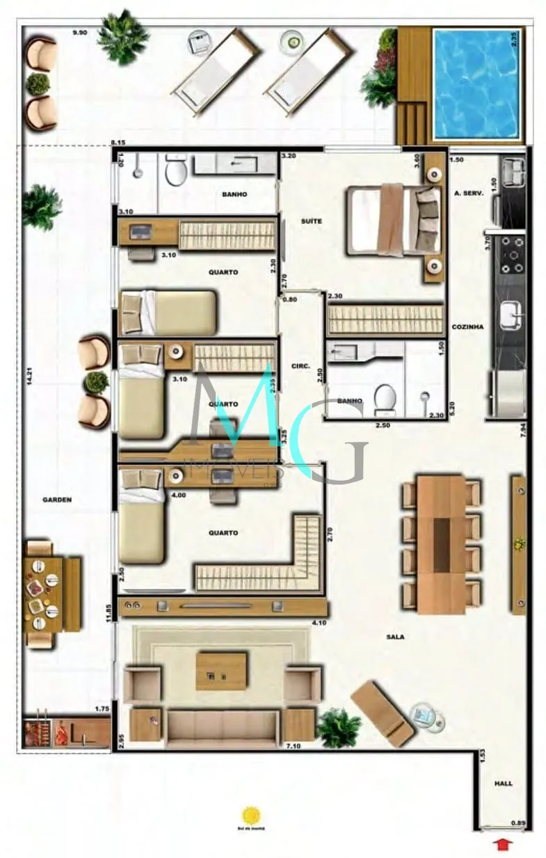 Cobertura, 3 quartos, 158 m² - Foto 44