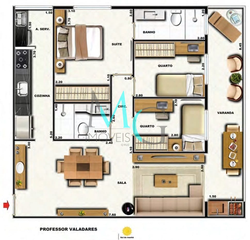 Cobertura, 3 quartos, 133 m² - Foto 30
