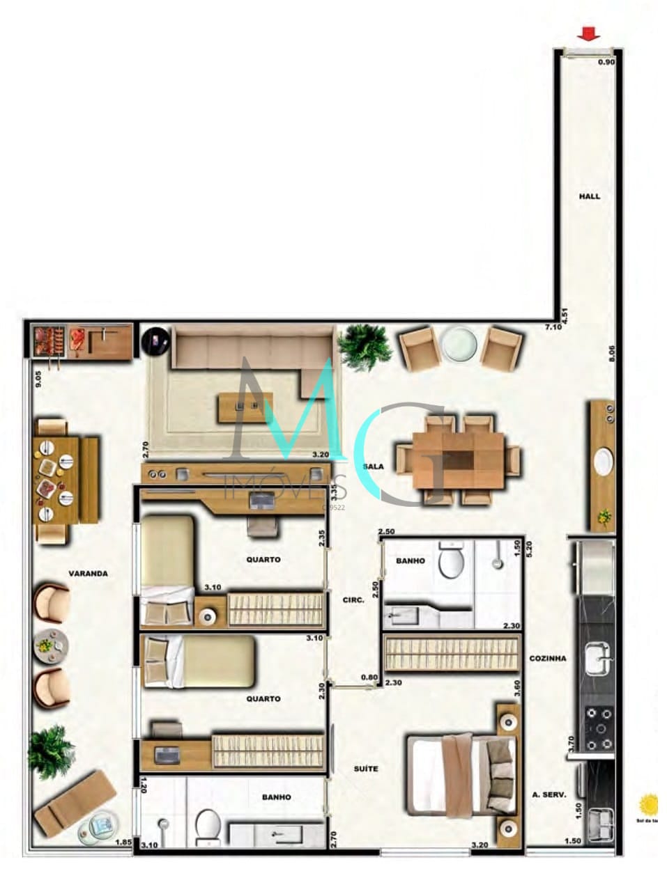 Cobertura, 3 quartos, 133 m² - Foto 34