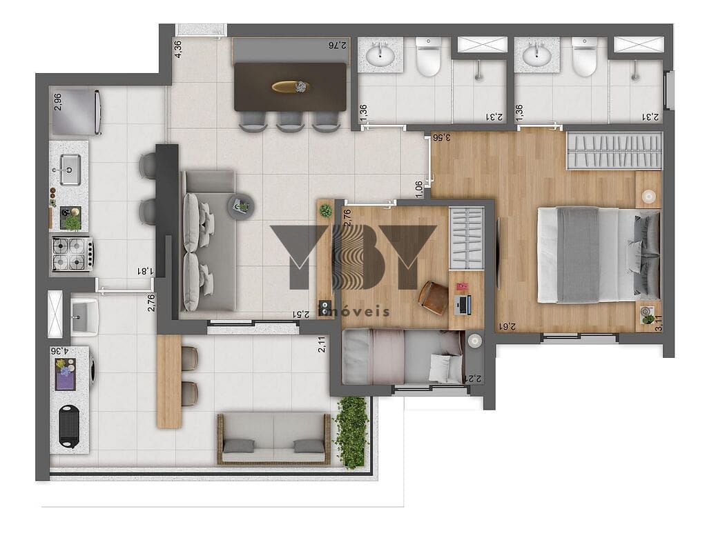 Apartamento, 2 quartos, 58 m² - Foto 24