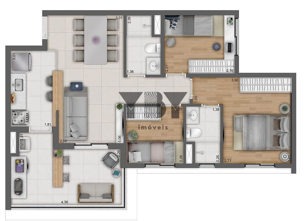 Apartamento, 2 quartos, 58 m² - Foto 26