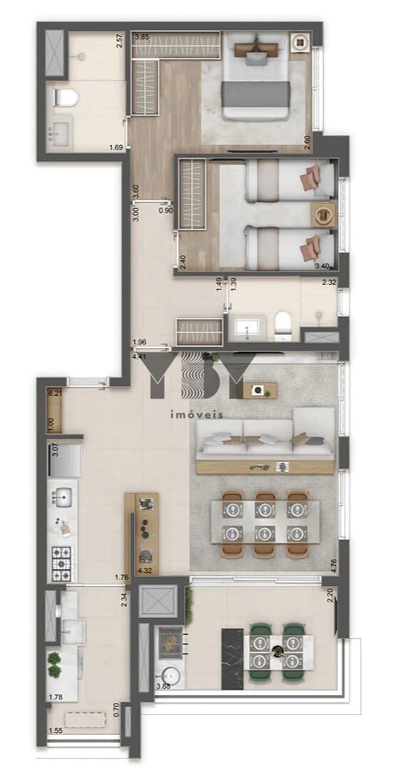 Apartamento, 3 quartos, 119 m² - Foto 46