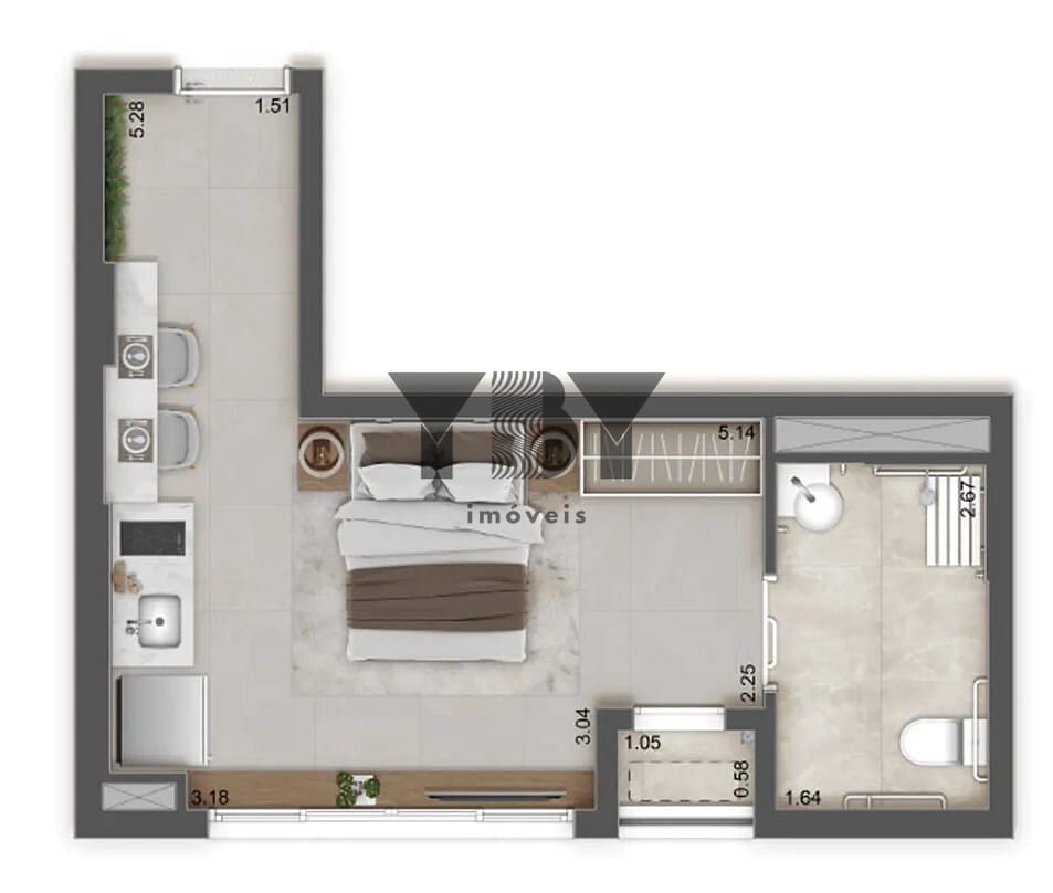 Apartamento, 1 quarto, 39 m² - Foto 13