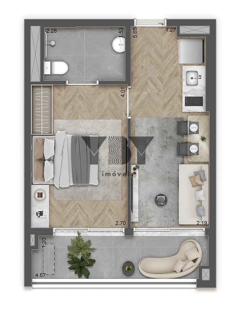 Apartamento, 1 quarto, 37 m² - Foto 15