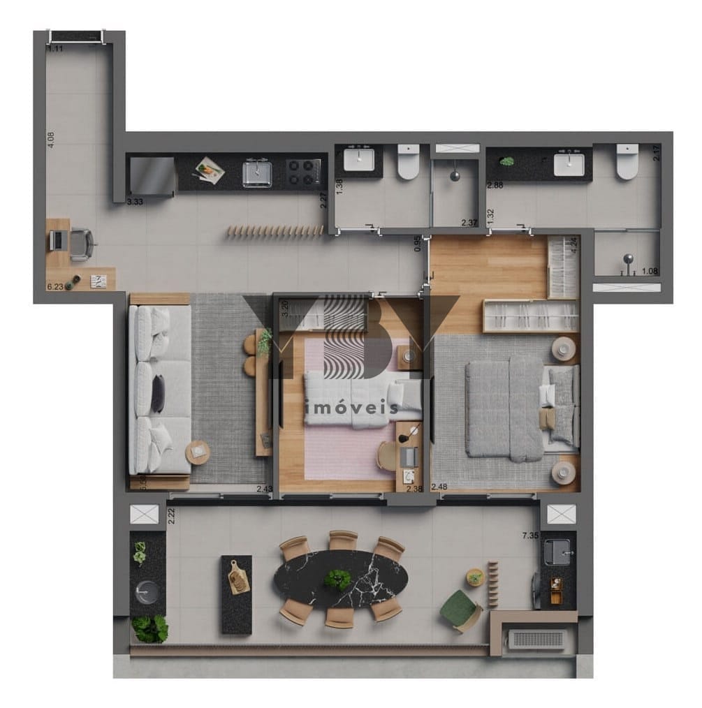 Apartamento, 3 quartos, 98 m² - Foto 34