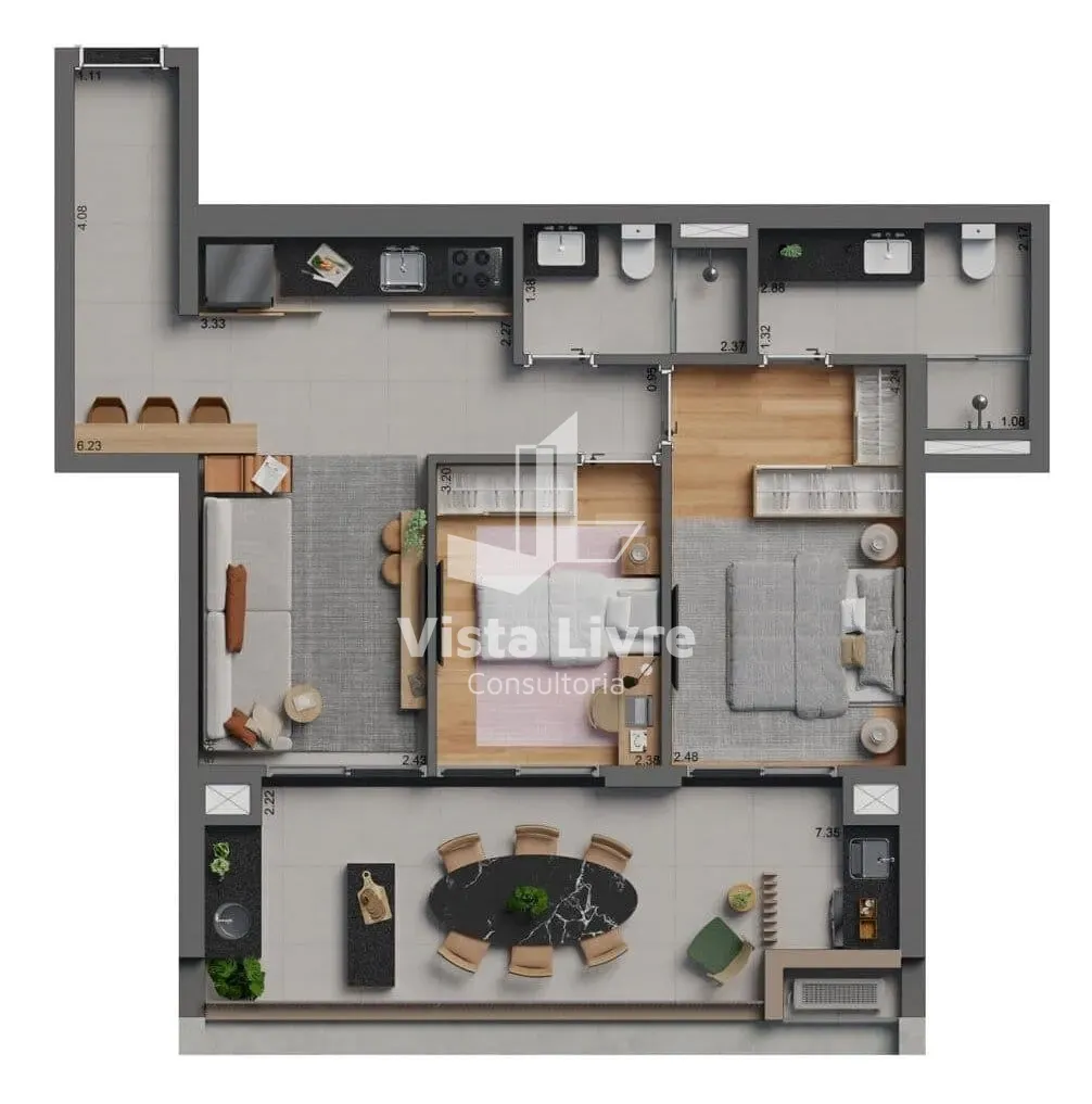 Cobertura, 3 quartos, 201 m² - Foto 35