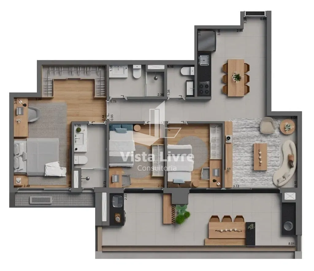 Cobertura, 3 quartos, 201 m² - Foto 38