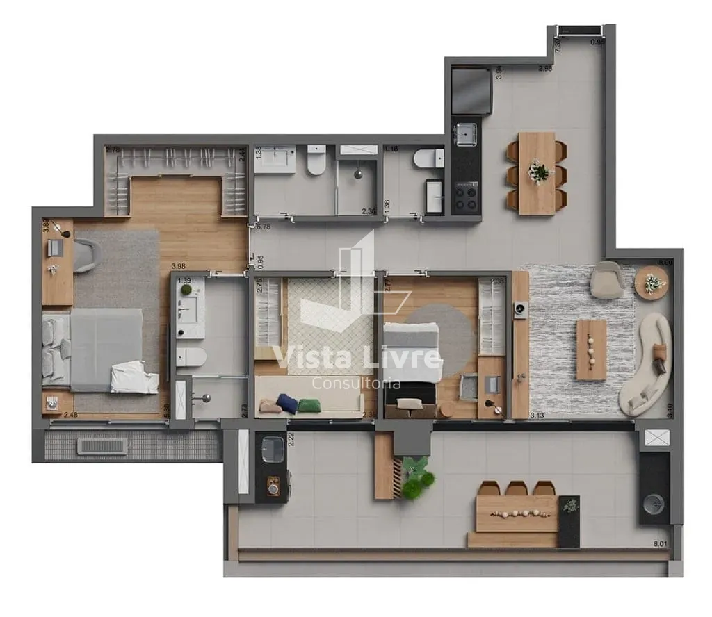 Cobertura, 3 quartos, 201 m² - Foto 39
