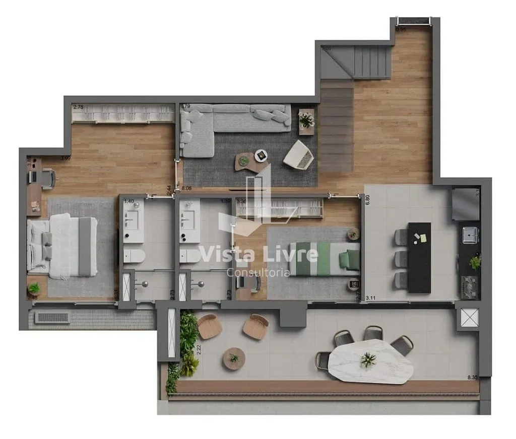 Cobertura, 3 quartos, 201 m² - Foto 42