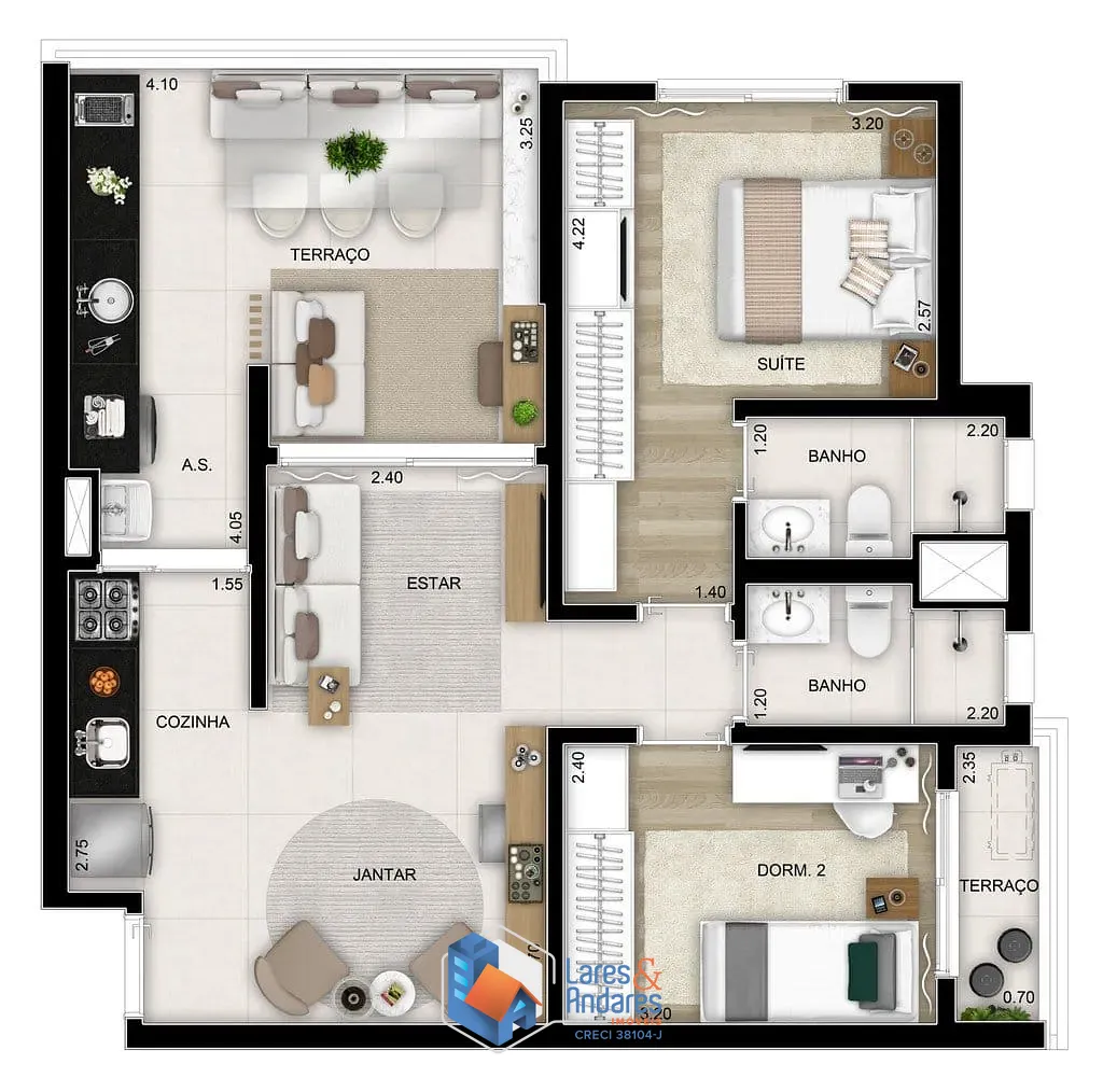 Apartamento, 2 quartos, 65 m² - Foto 40