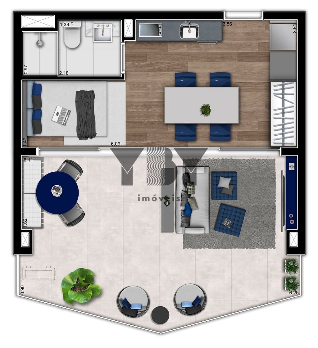 Cobertura, 1 quarto, 61 m² - Foto 39