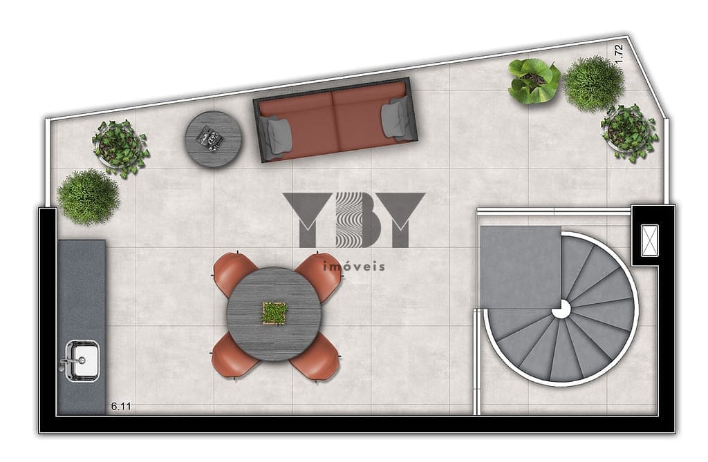 Cobertura, 1 quarto, 61 m² - Foto 50