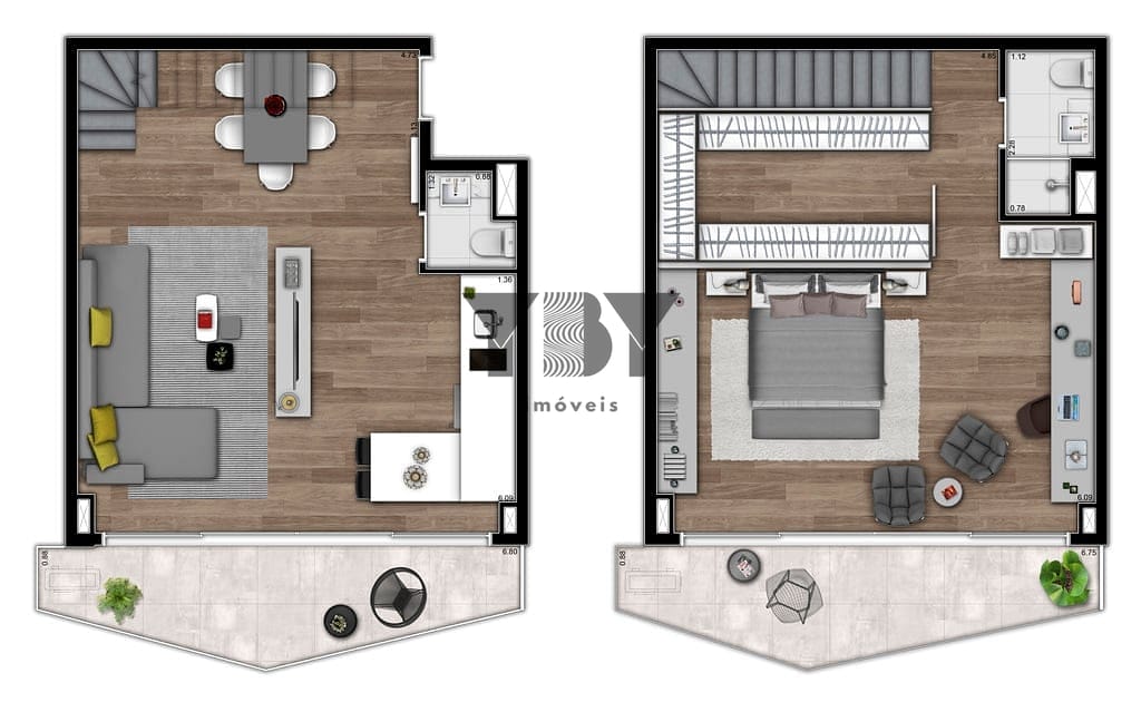Cobertura, 1 quarto, 61 m² - Foto 55