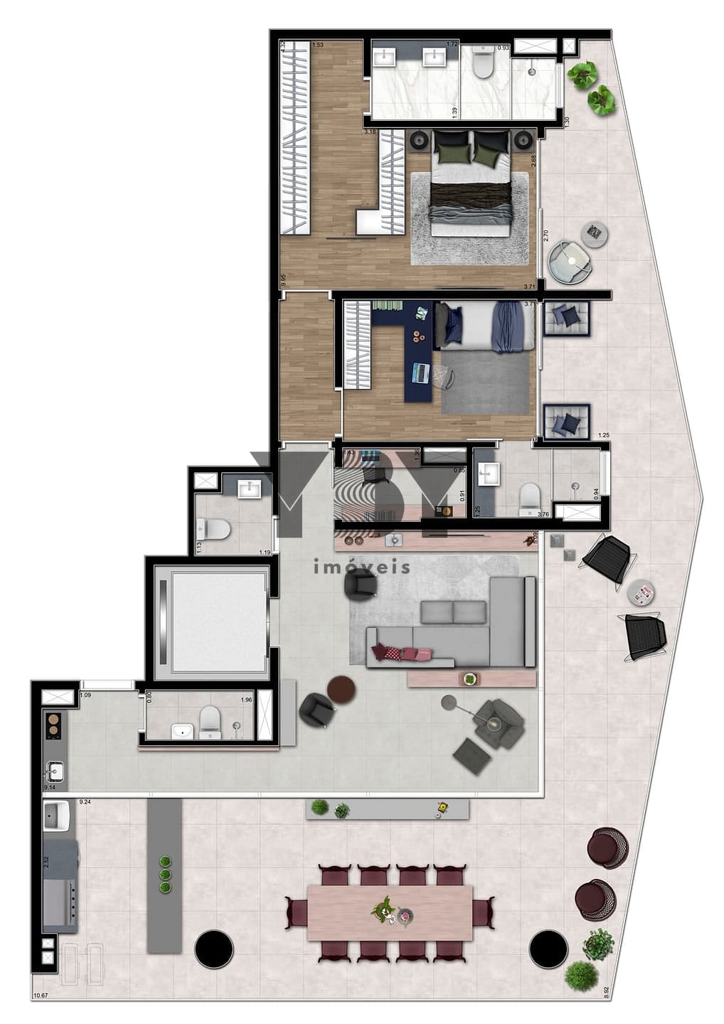 Cobertura, 1 quarto, 61 m² - Foto 57