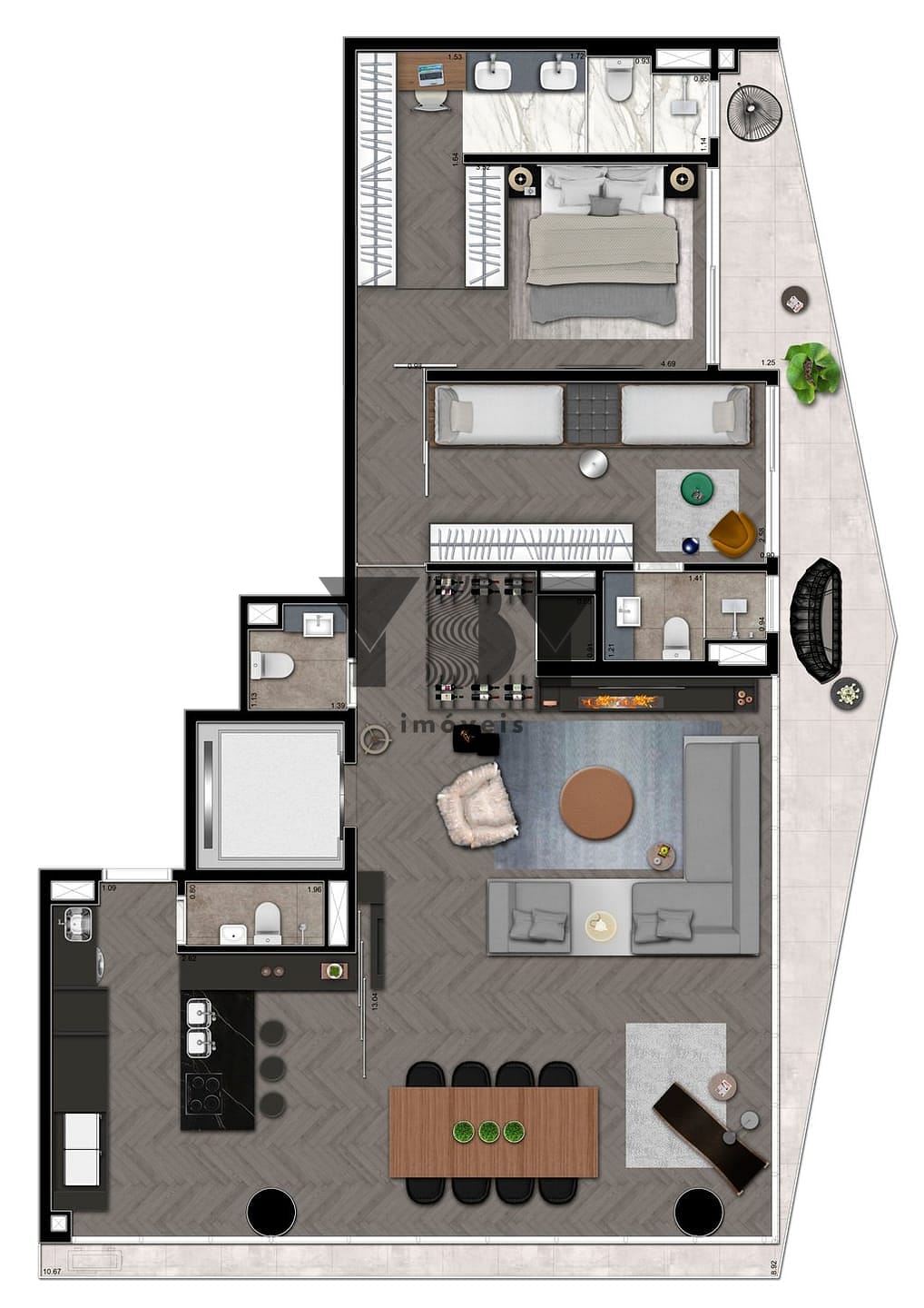 Cobertura, 1 quarto, 61 m² - Foto 59