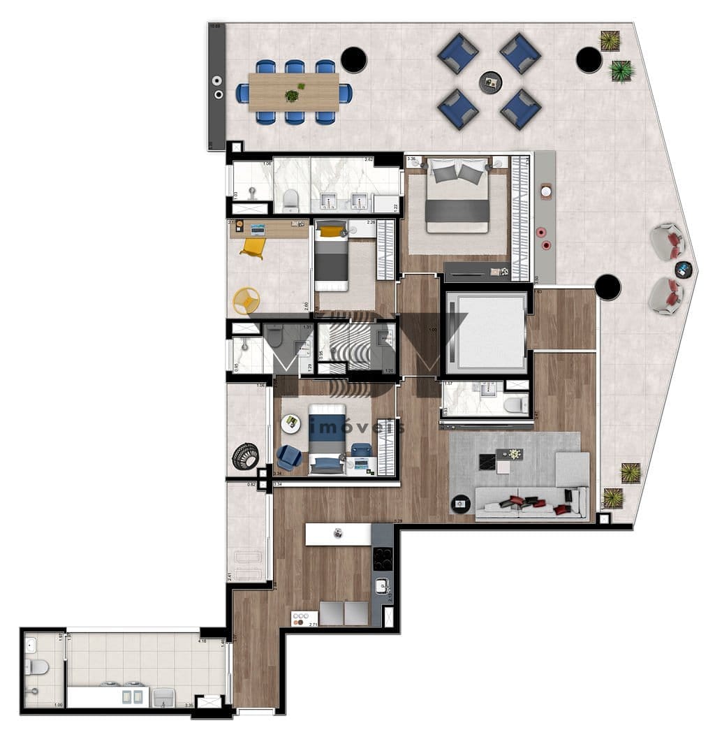 Cobertura, 1 quarto, 61 m² - Foto 60