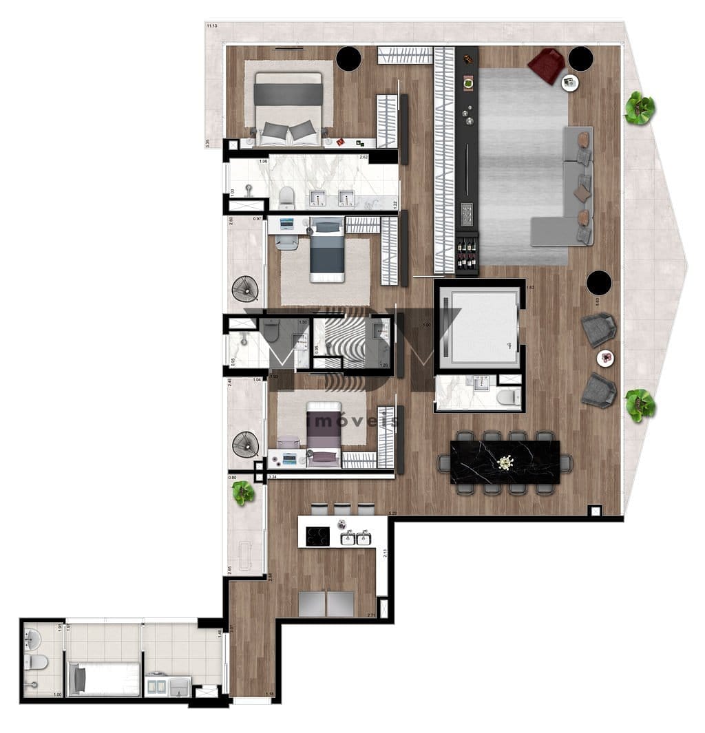 Cobertura, 1 quarto, 61 m² - Foto 61