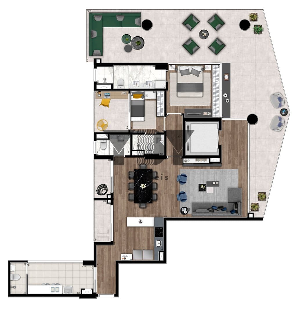 Cobertura, 1 quarto, 61 m² - Foto 62