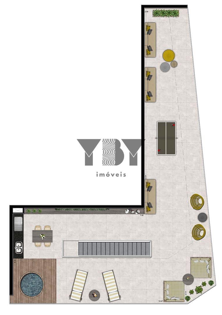 Cobertura, 1 quarto, 61 m² - Foto 64