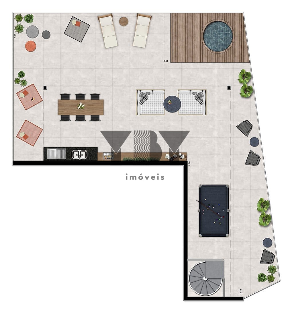 Cobertura, 1 quarto, 61 m² - Foto 66