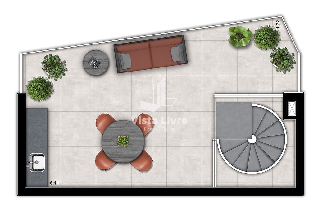 Cobertura, 1 quarto, 61 m² - Foto 50