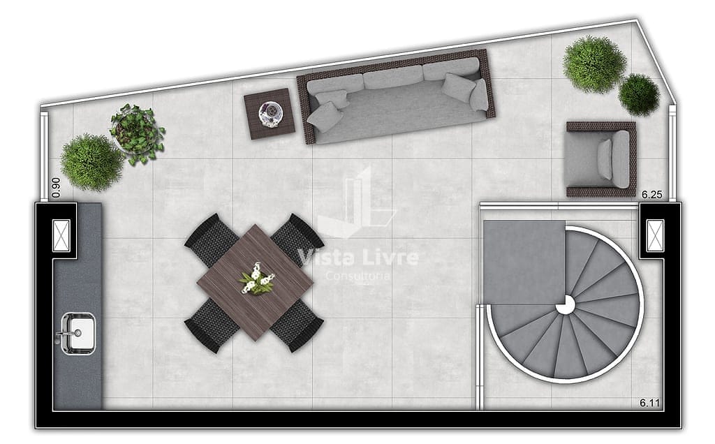 Cobertura, 1 quarto, 61 m² - Foto 54