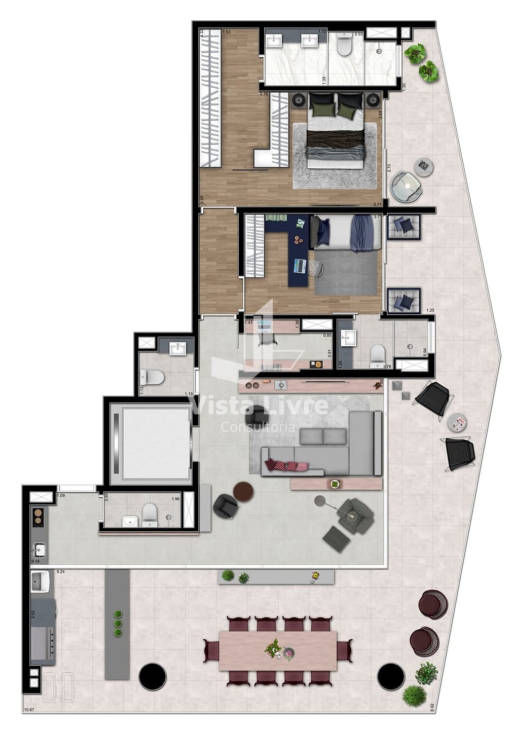 Cobertura, 1 quarto, 61 m² - Foto 57