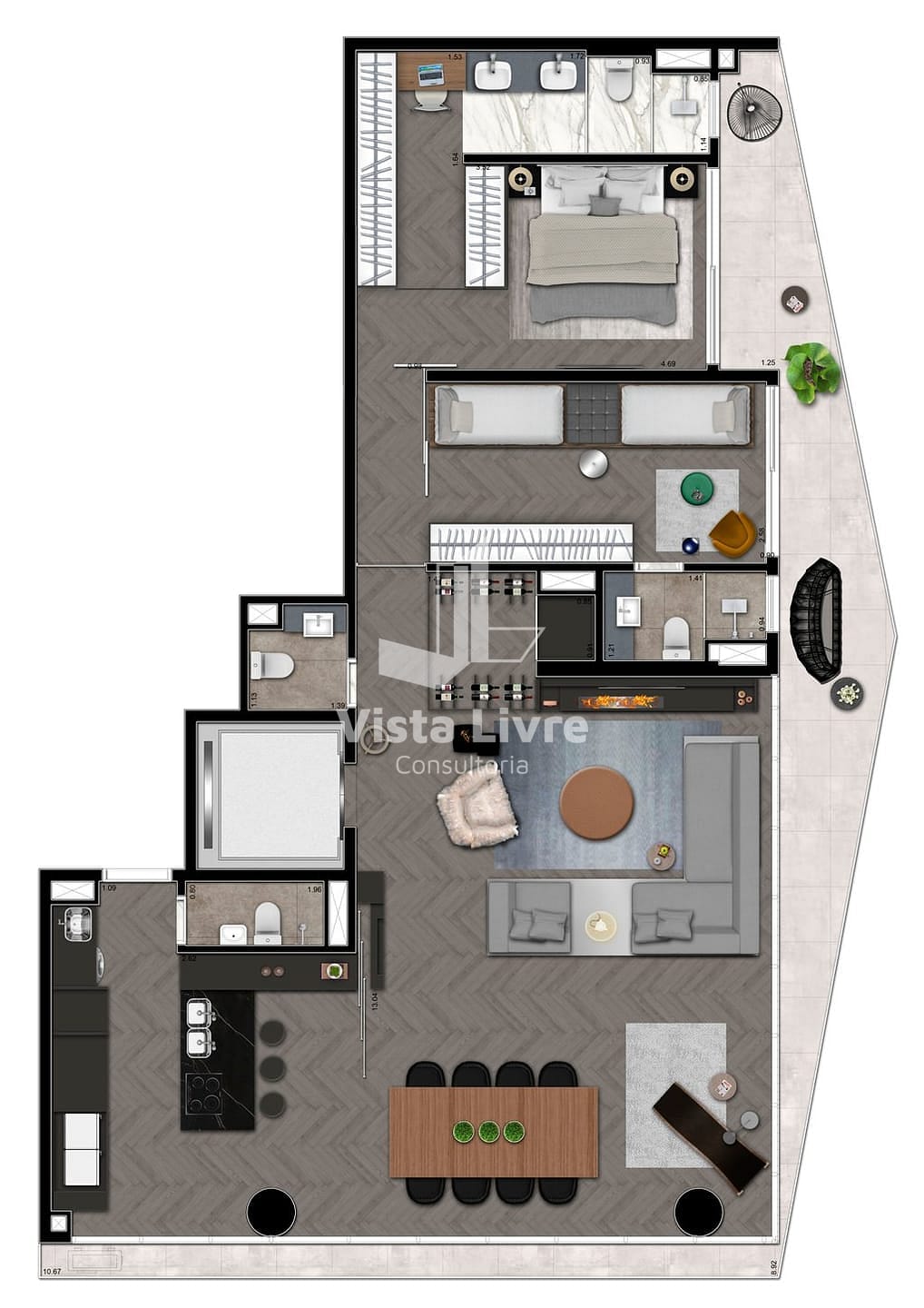 Cobertura, 1 quarto, 61 m² - Foto 59