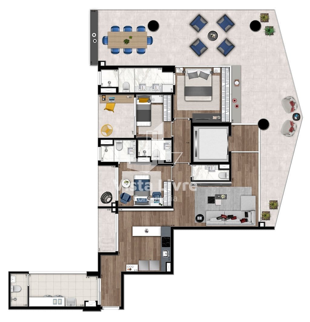 Cobertura, 1 quarto, 61 m² - Foto 60