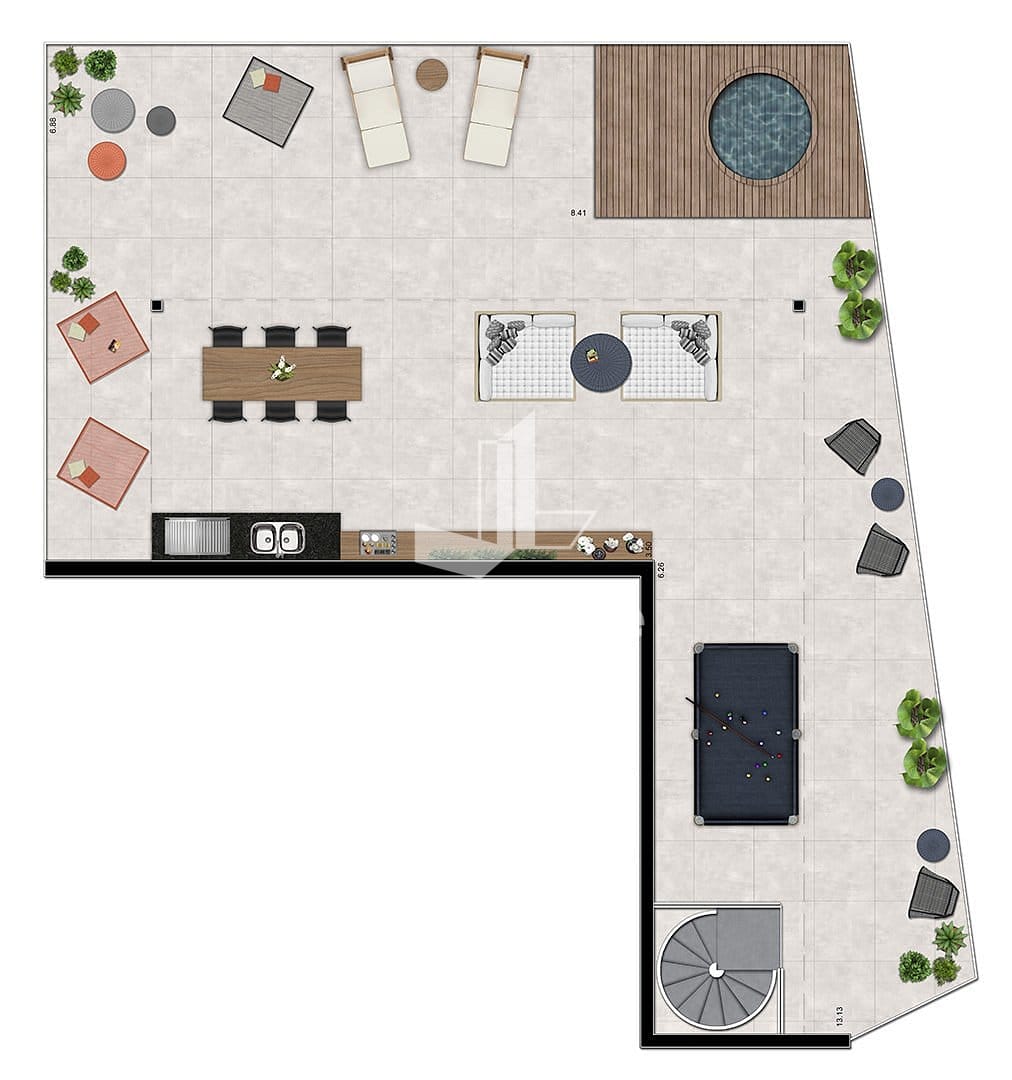 Cobertura, 1 quarto, 61 m² - Foto 66