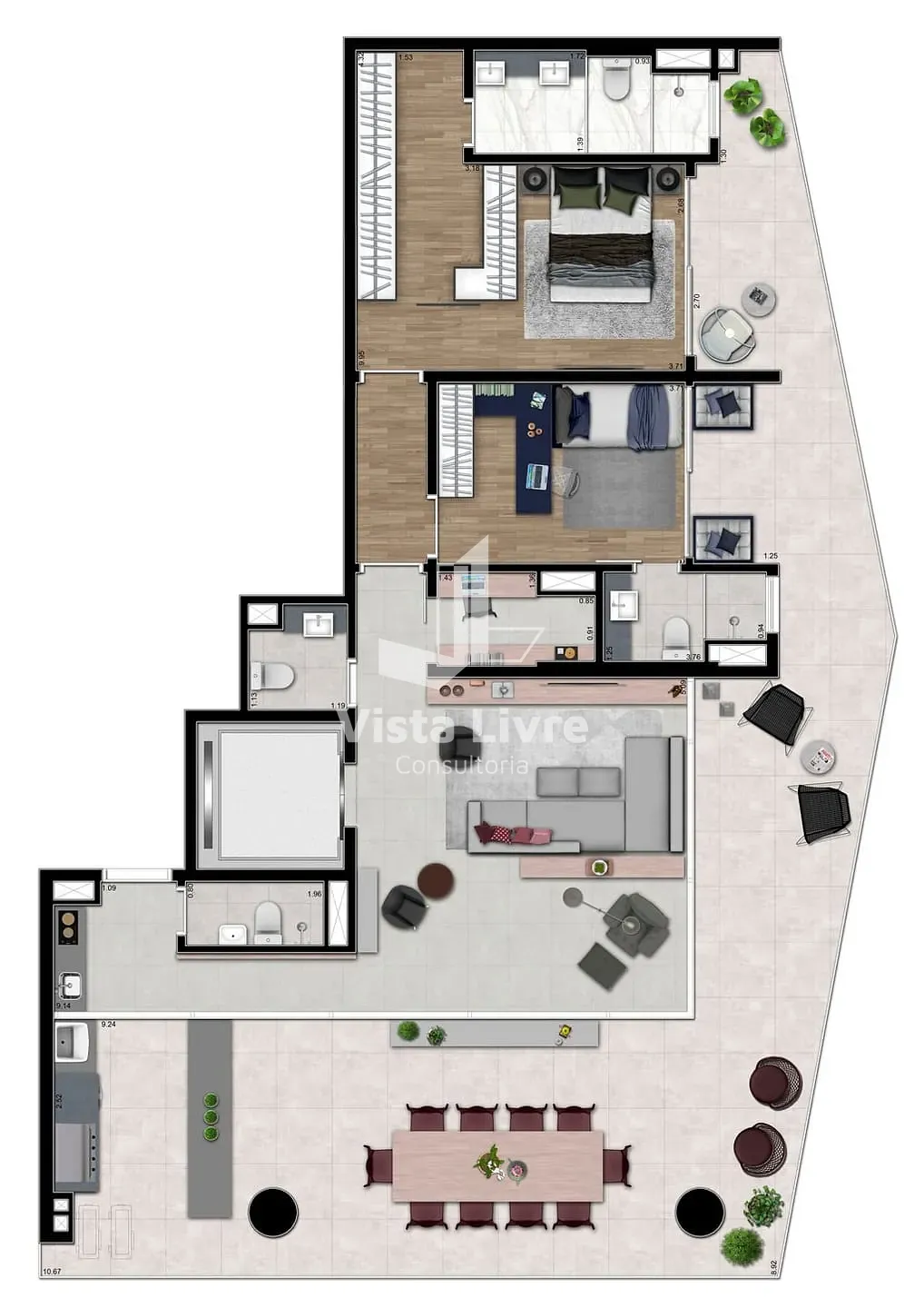 Apartamento, 3 quartos, 176 m² - Foto 57